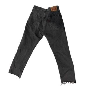 Levi’s 501 jeans, wash- faded black